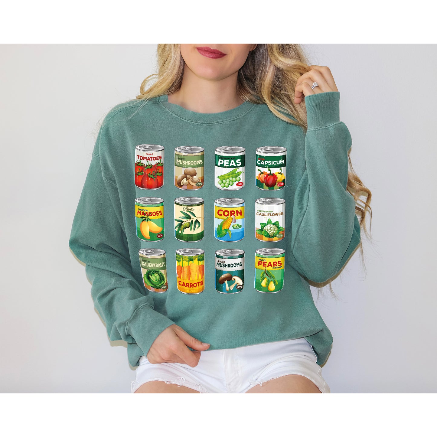 Vintage Canned Pickles Sweatshirt, Pickles Sweatshirt, Comfort Colors Sweater-newamarketing