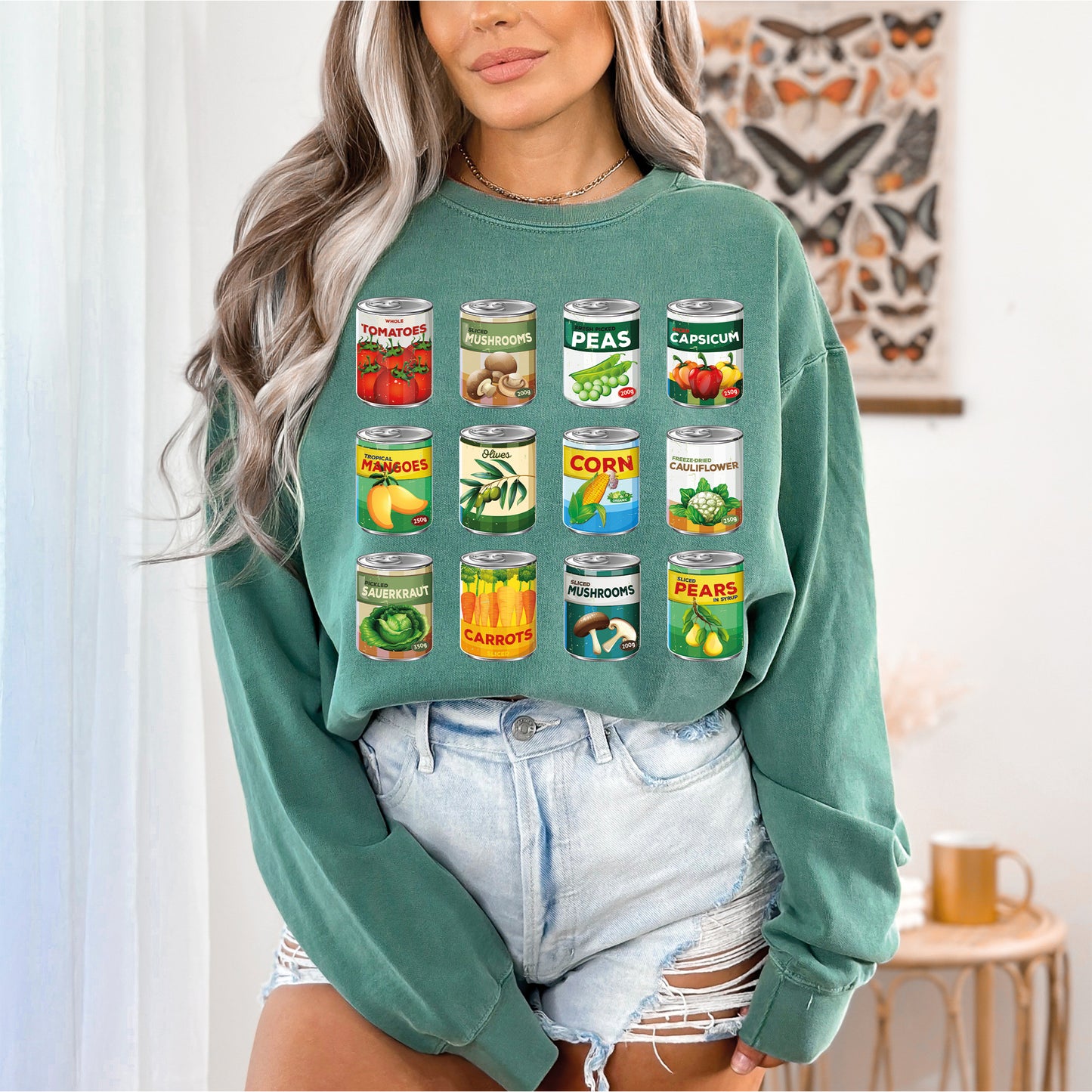 Vintage Canned Pickles Sweatshirt, Pickles Sweatshirt, Comfort Colors Sweater-newamarketing