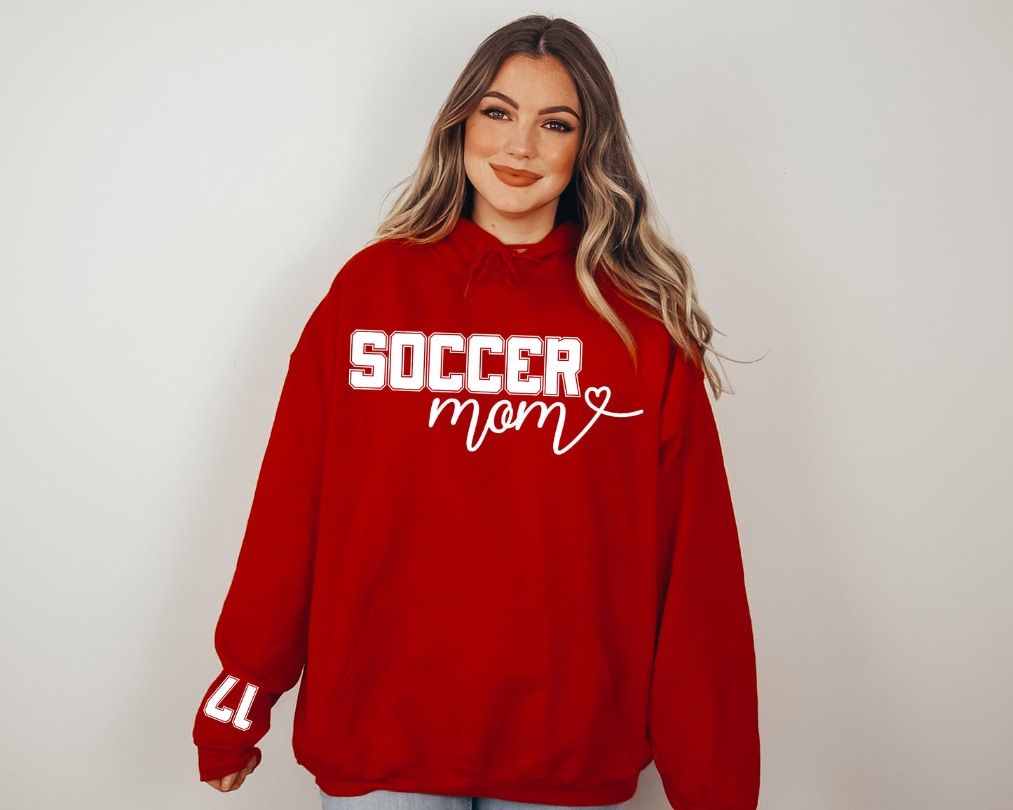 Custom Soccer Mom Sweatshirt, Number Soccer Hoodie, Soccer Mom Sweatshirt-newamarketing