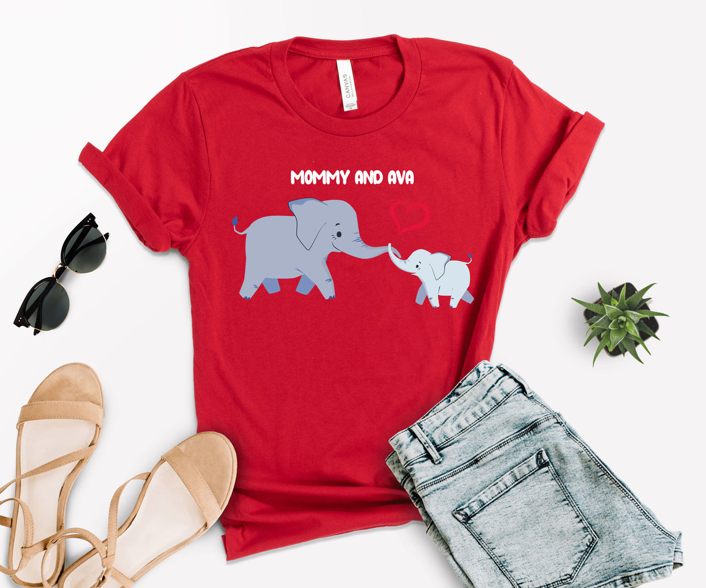 Mother's Day Matching Shirt, Elephant Matching Mommy Shirt, Mother's Day Shirt-newamarketing