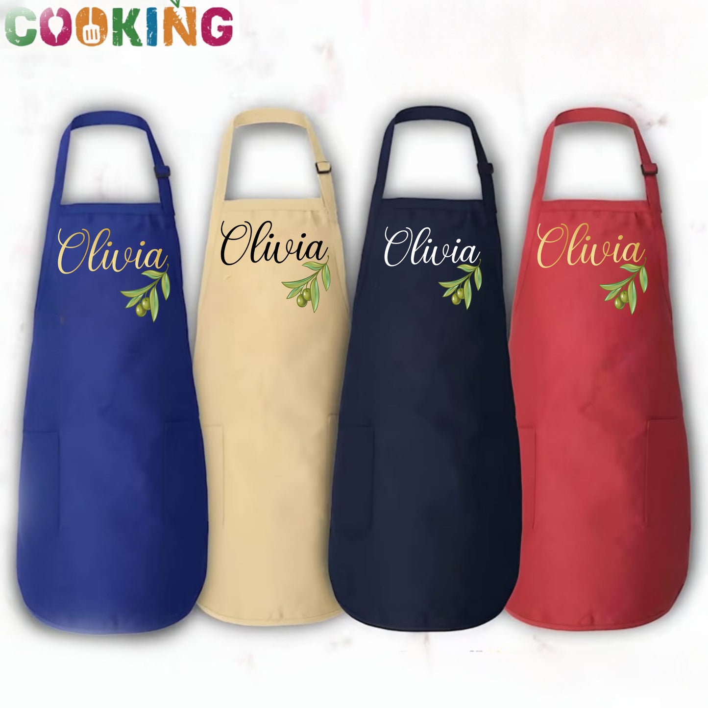 Personalized Apron, Custom Kitchen Apron, Custom Name Apron-newamarketing