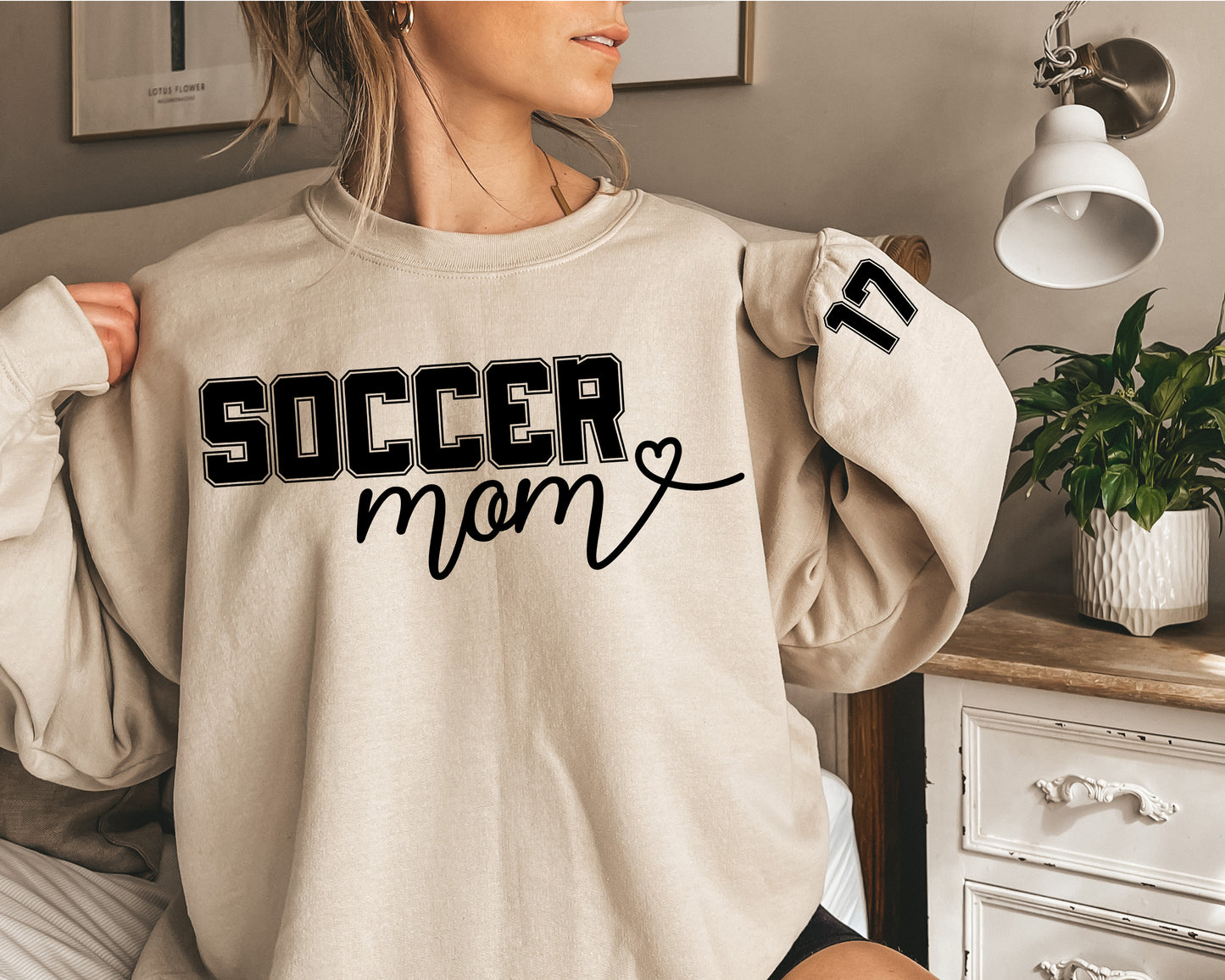 Custom Soccer Mom Sweatshirt, Number Soccer Hoodie, Soccer Mom Sweatshirt-newamarketing
