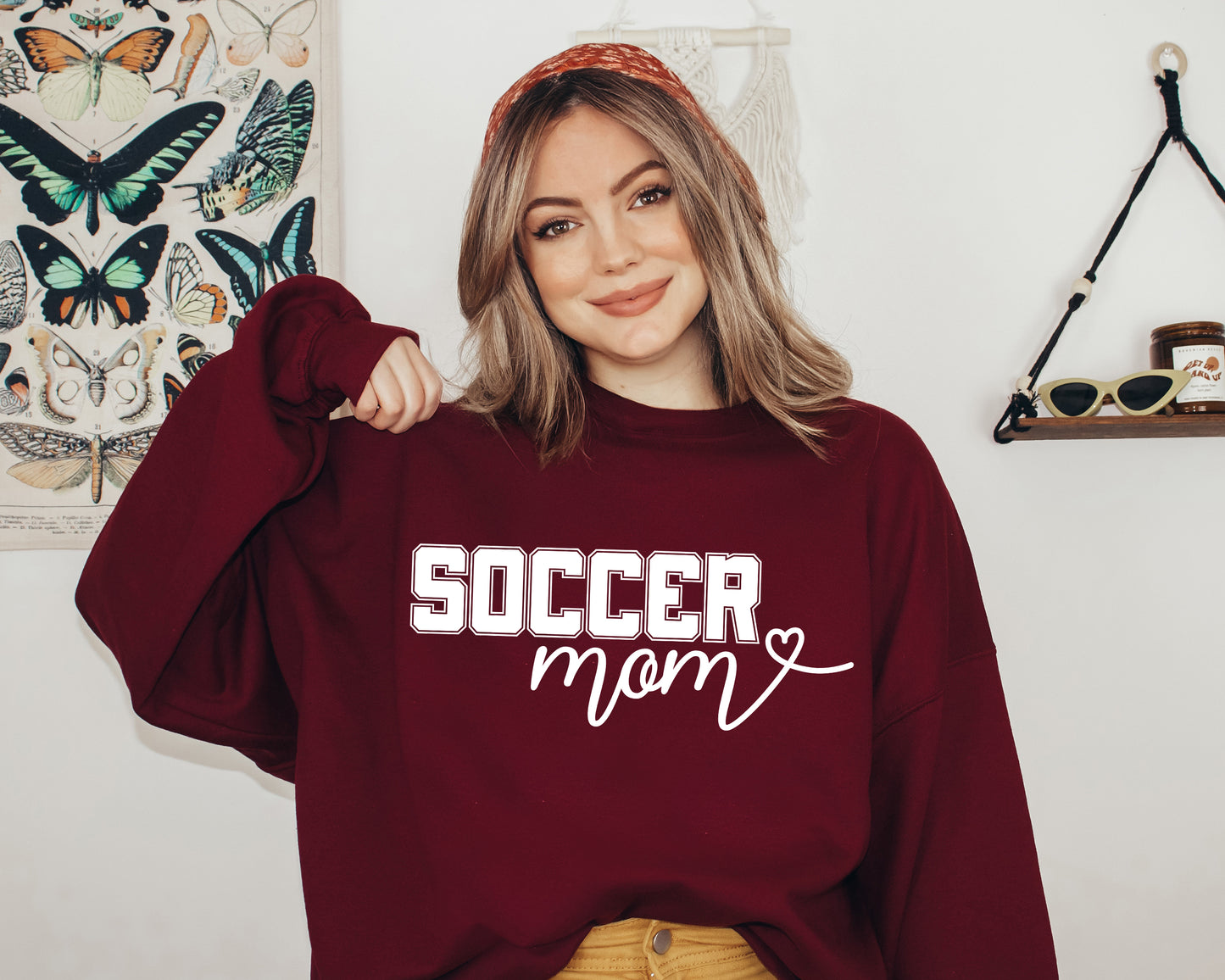 Custom Soccer Mom Sweatshirt, Number Soccer Hoodie, Soccer Mom Sweatshirt-newamarketing