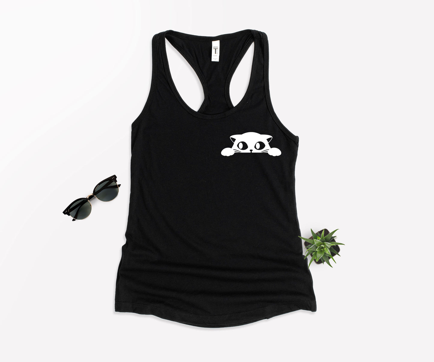 Cat Pocket Shirt, Black Cat Shirt, Cat Shirt-newamarketing