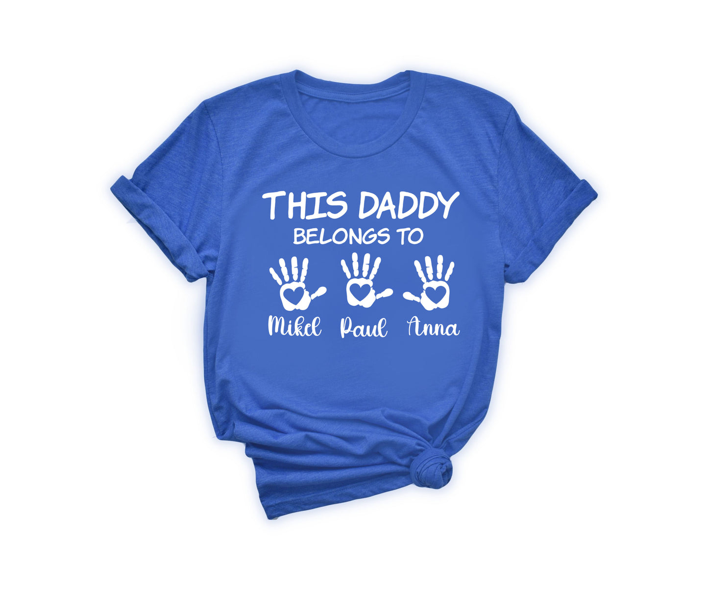 This Daddy Belongs to Shirt, Custom Kids Name Shirt, Custom Dad Shirt-newamarketing