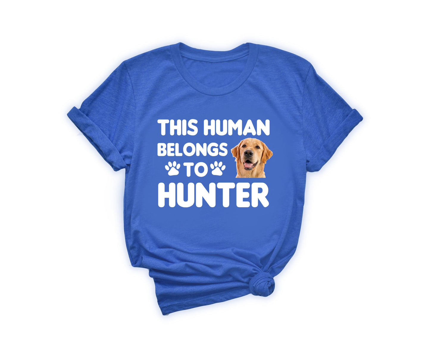 This Human Belongs to Shirt, Custom Photo Pet Shirt, Dog Dad Shirt-newamarketing