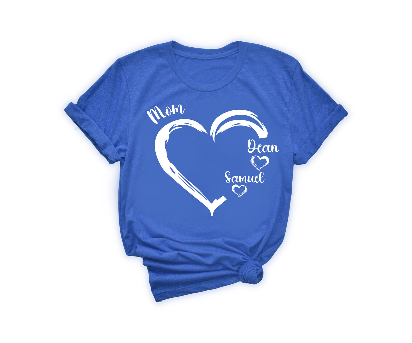 Personalized Mom Shirt, Mom Heart Shirt, Mom Shirt with Kids Name-newamarketing