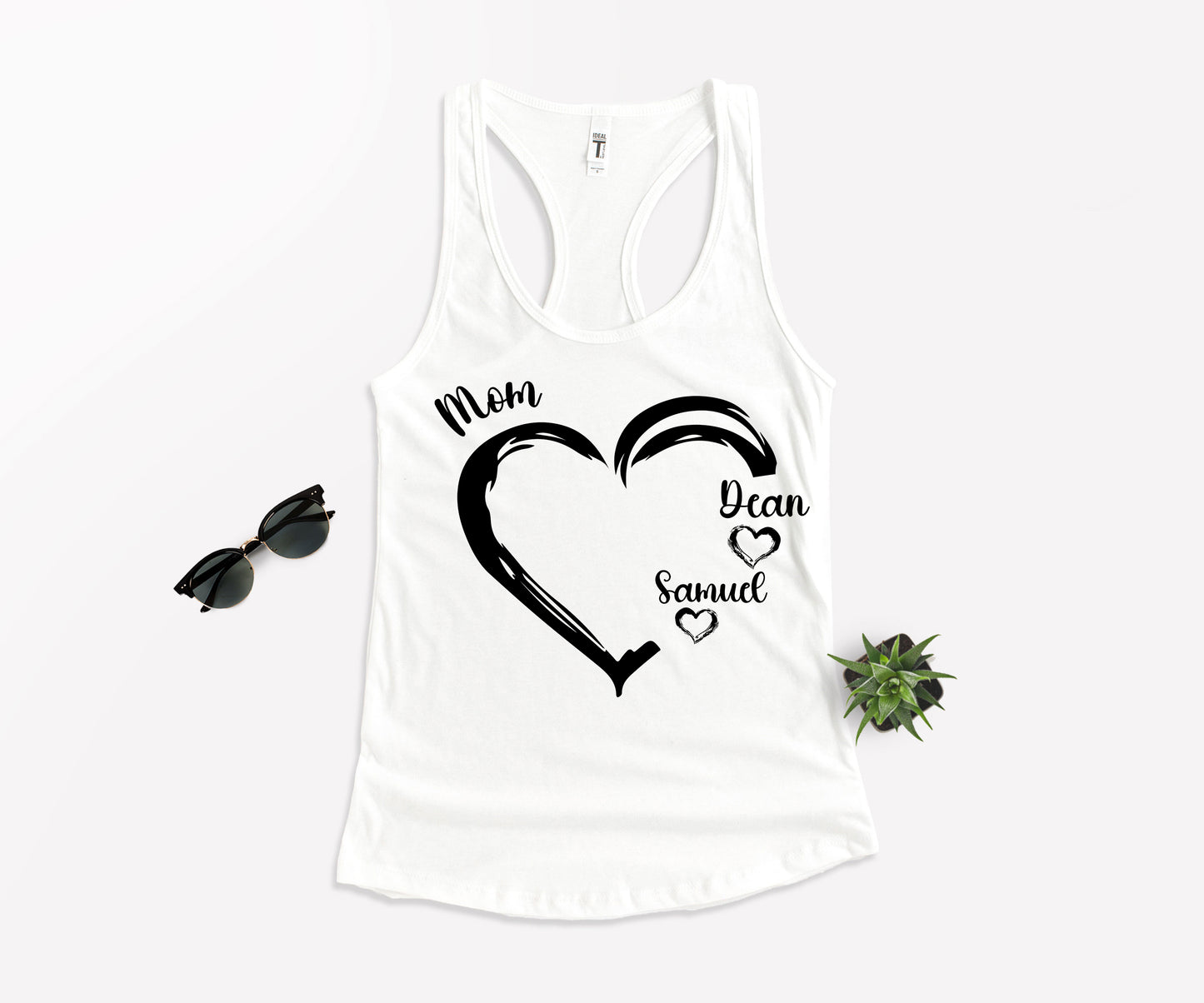 Personalized Mom Shirt, Mom Heart Shirt, Mom Shirt with Kids Name-newamarketing