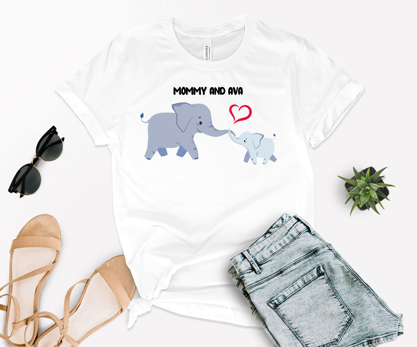 Mother's Day Matching Shirt, Elephant Matching Mommy Shirt, Mother's Day Shirt-newamarketing