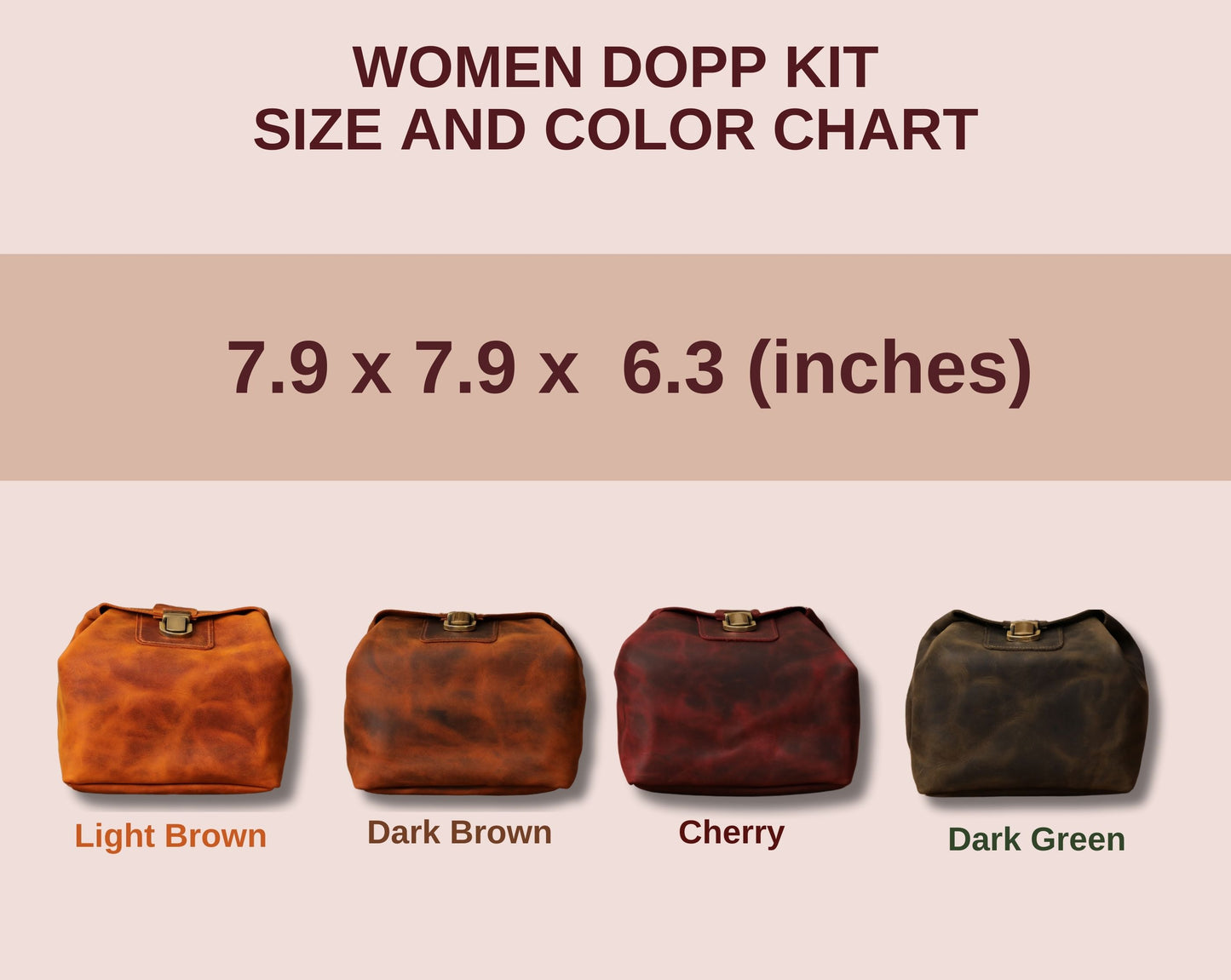 Women Dopp Kit, Toiletry Bag Women, Leather Cosmetic Bag