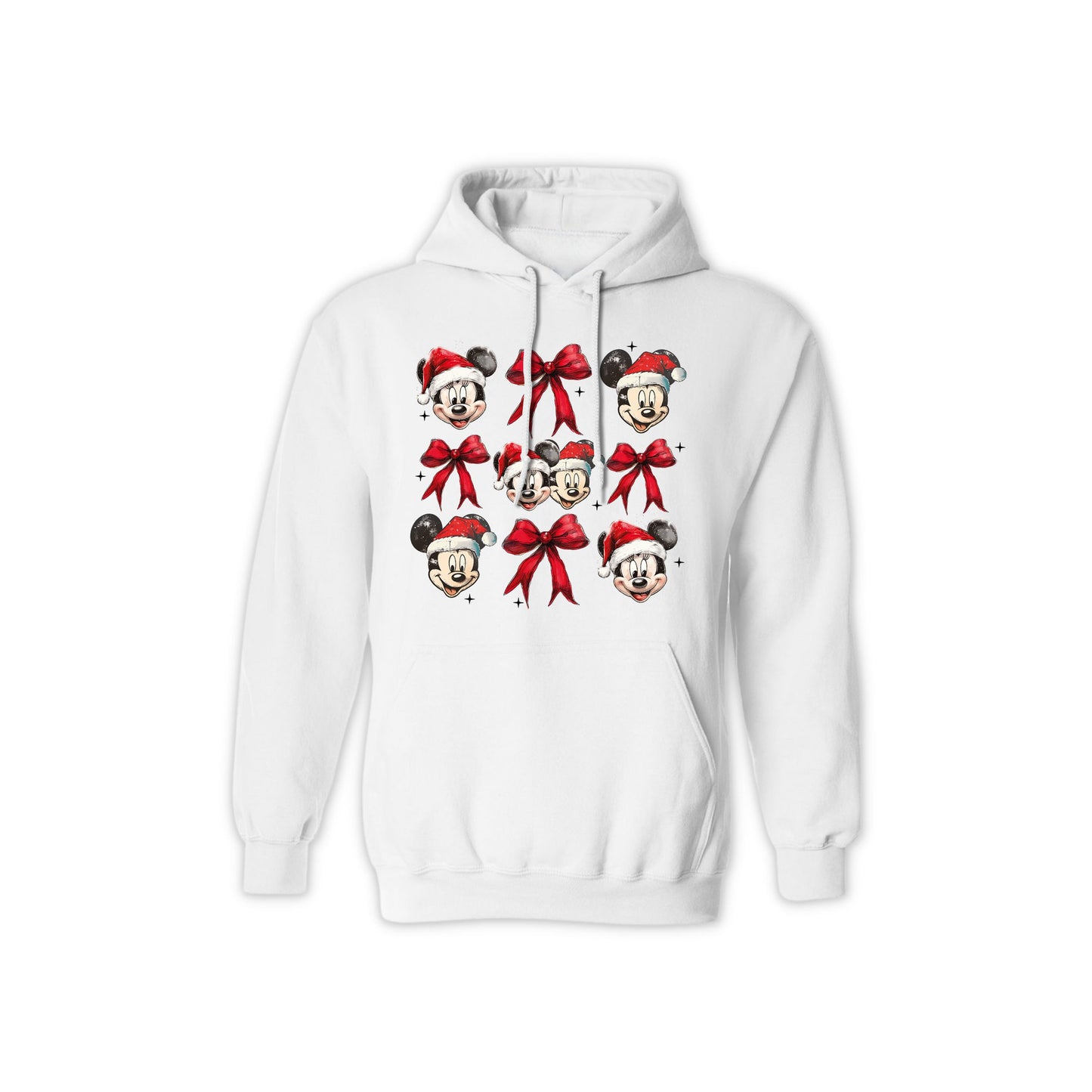Disney Christmas Mickey & Minnie Santa Hoodie – Unisex Holiday Hoodie for Men & Women