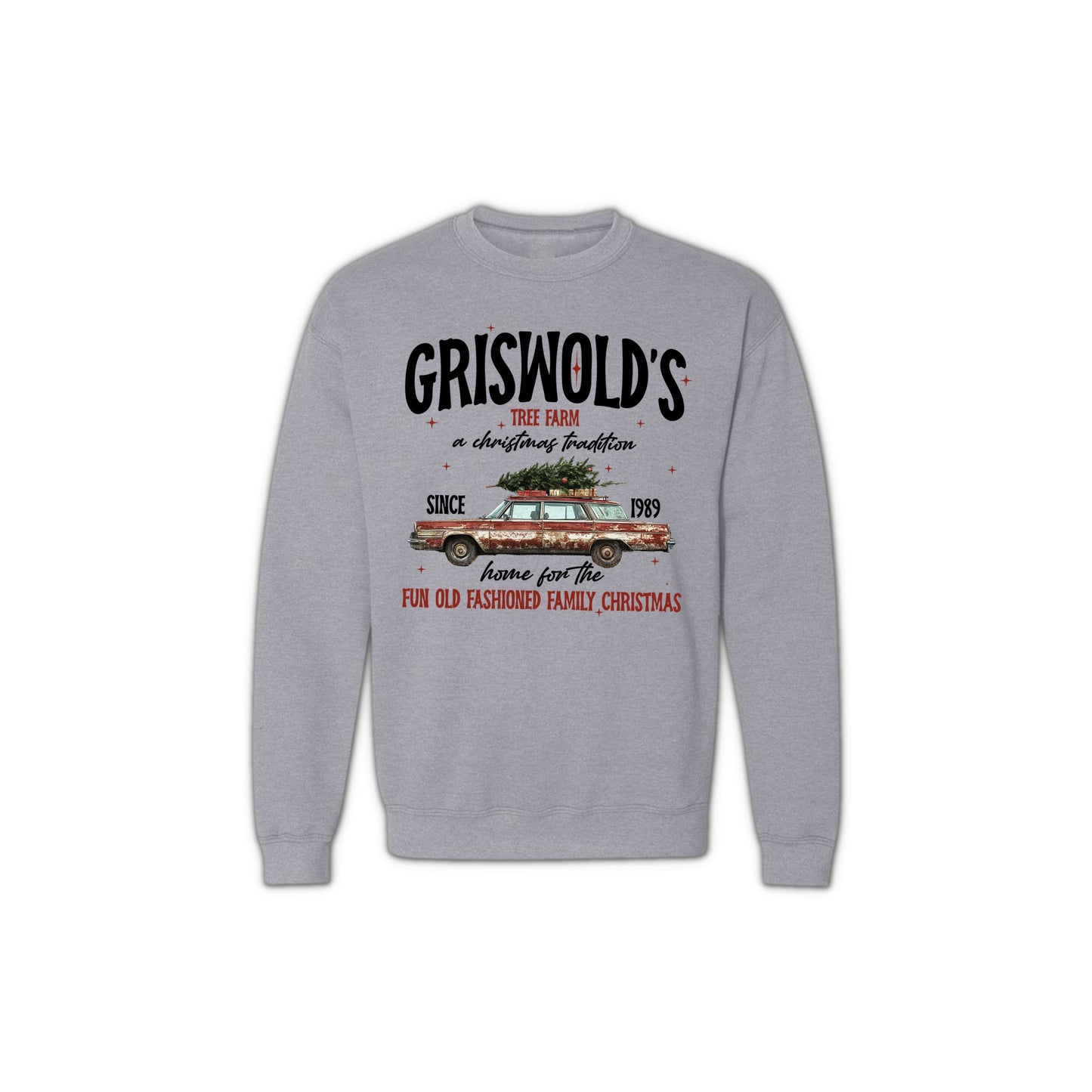 Vintage Christmas Tree Farm Sweatshirt - Fun Old Fashioned Family Holiday Crewneck for Men & Women