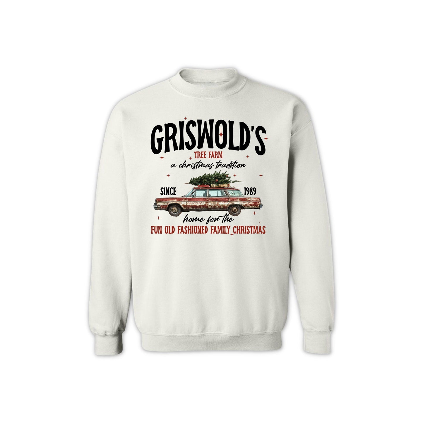 Vintage Christmas Tree Farm Sweatshirt - Fun Old Fashioned Family Holiday Crewneck for Men & Women