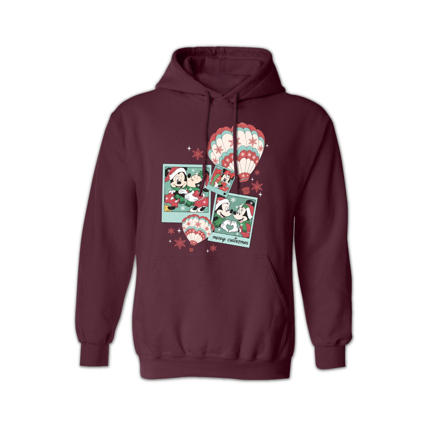 Mickey and Minnie Christmas Hoodie – Festive Disney Holiday Sweatshirt for Men & Women – Cozy Winter Graphic Pullover