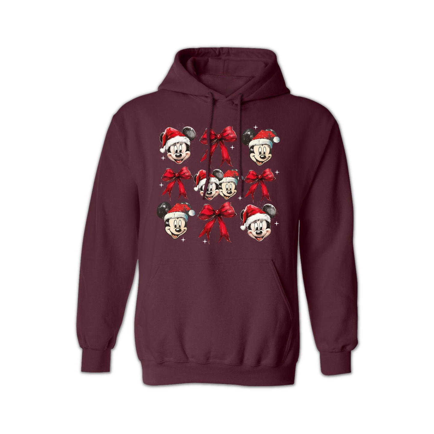 Disney Christmas Mickey & Minnie Santa Hoodie – Unisex Holiday Hoodie for Men & Women