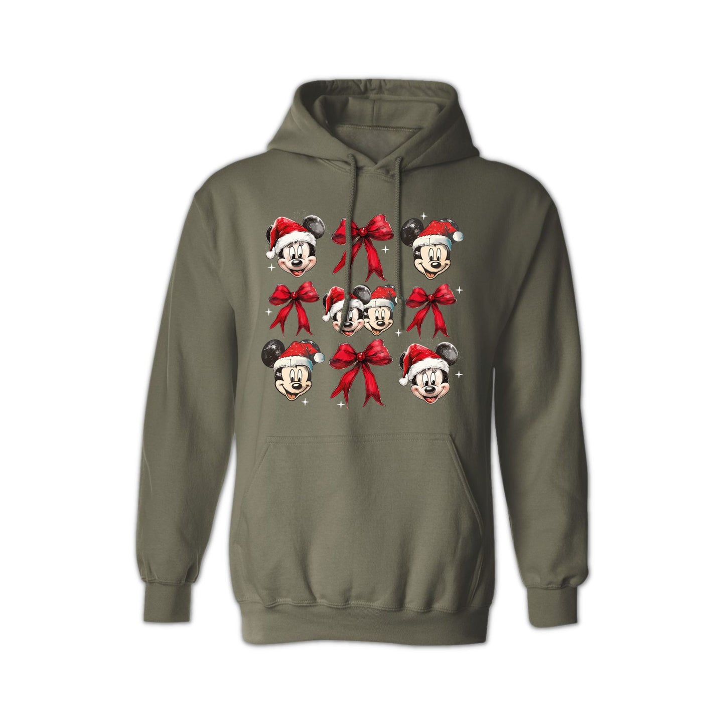 Disney Christmas Mickey & Minnie Santa Hoodie – Unisex Holiday Hoodie for Men & Women