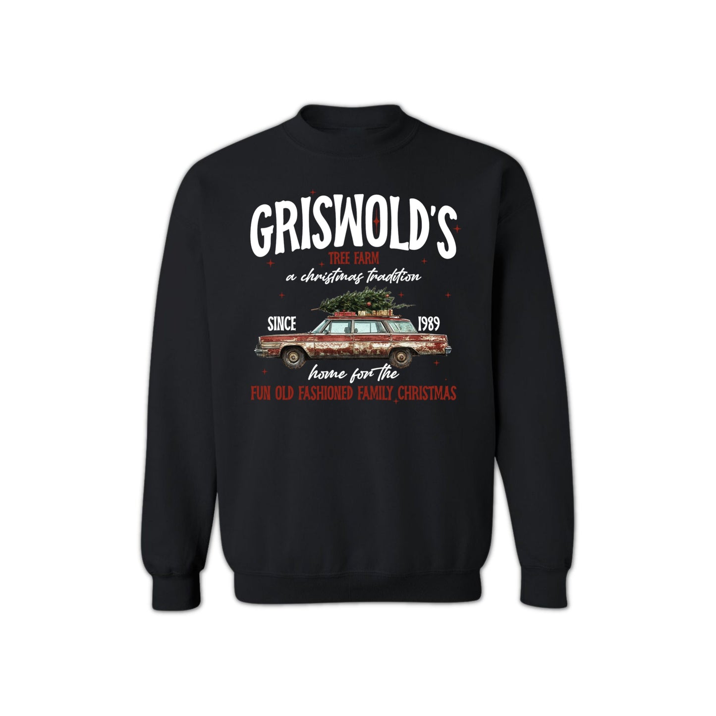 Vintage Christmas Tree Farm Sweatshirt - Fun Old Fashioned Family Holiday Crewneck for Men & Women