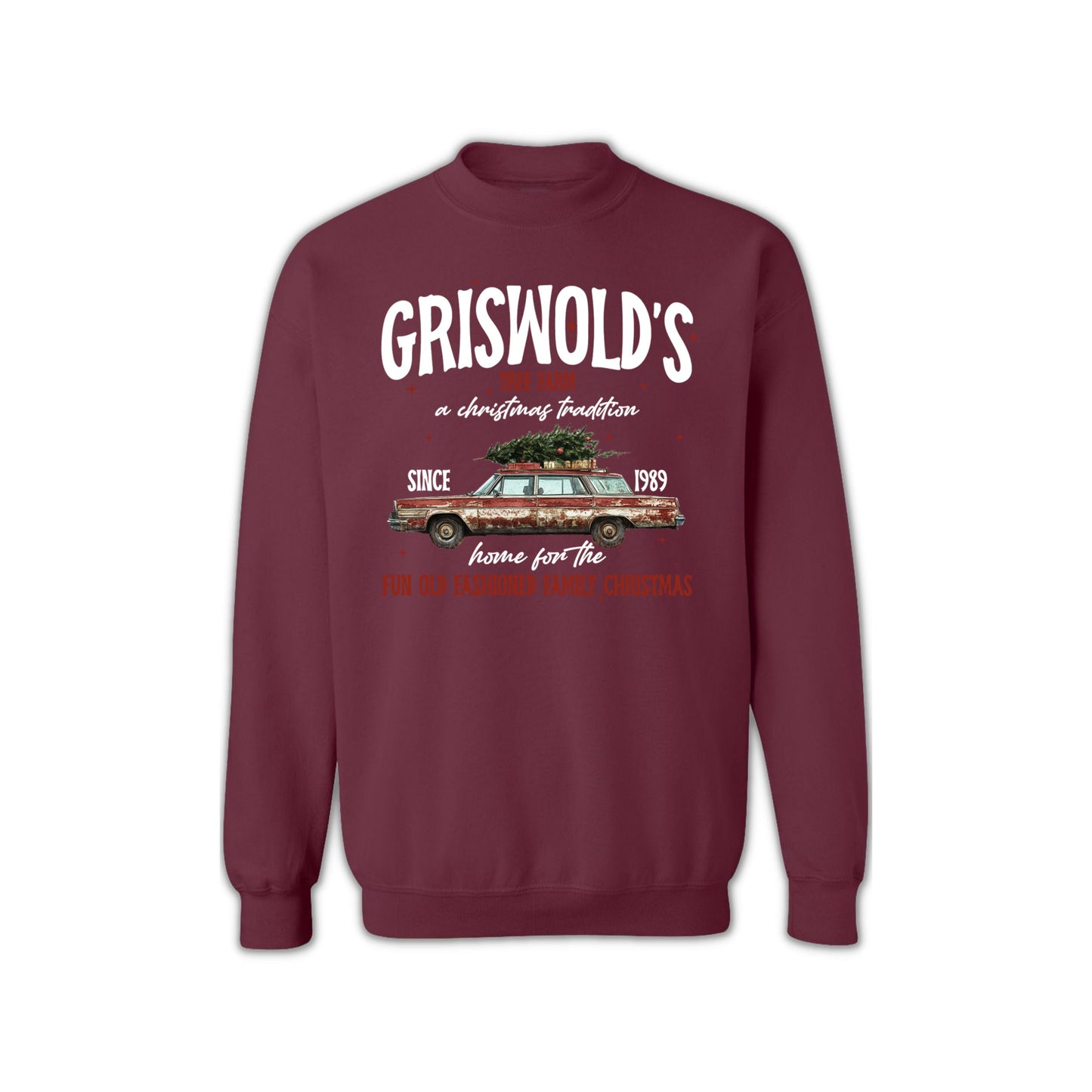 Vintage Christmas Tree Farm Sweatshirt - Fun Old Fashioned Family Holiday Crewneck for Men & Women