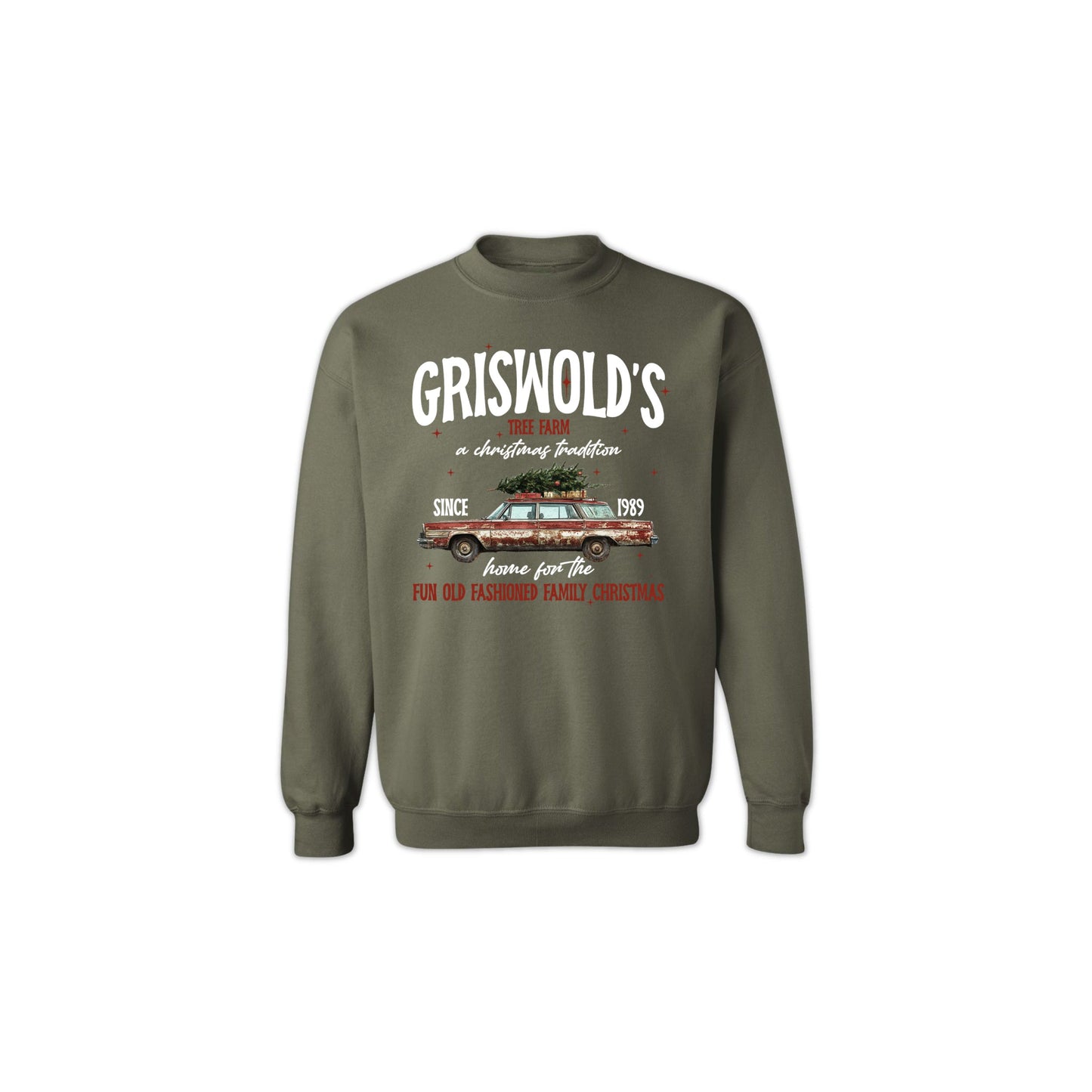 Vintage Christmas Tree Farm Sweatshirt - Fun Old Fashioned Family Holiday Crewneck for Men & Women