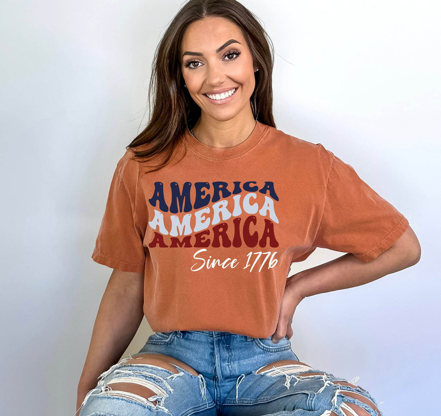 America 1776 Shirt, Independence Day Shirt, Comfort Colors T-Shirts-newamarketing