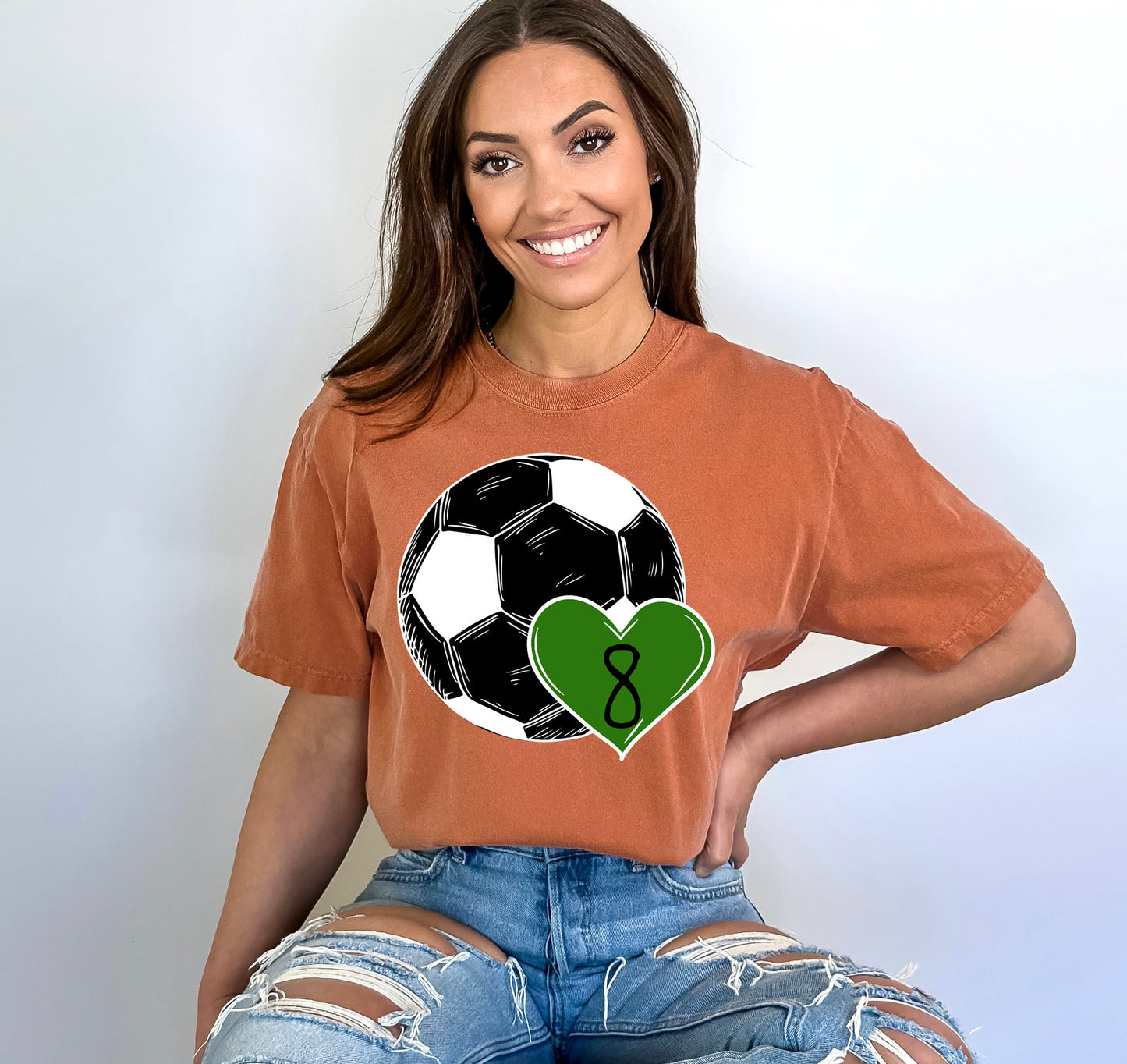 Custom Soccer Mom Shirt, Soccer Number Mom Shirt, Comfort Colors Shirts-newamarketing