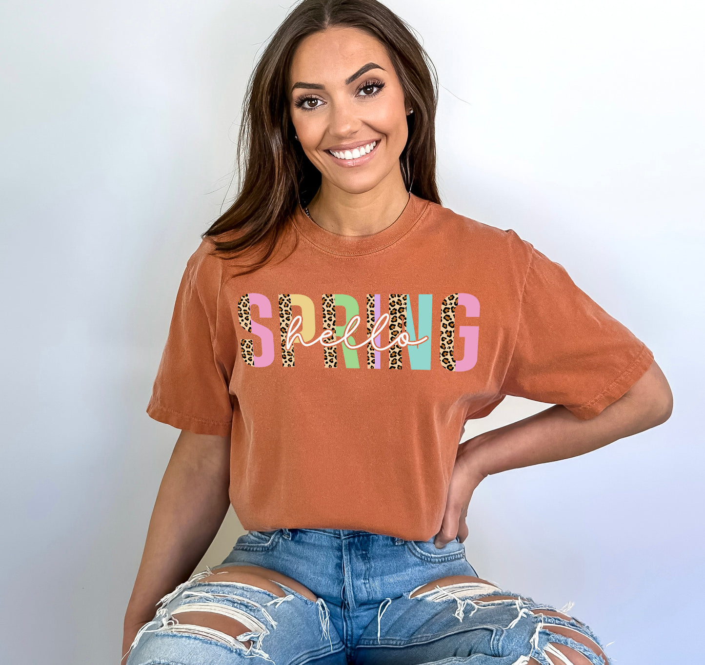 Hello Spring Shirt, Spring Shirt, Comfort Colors T-Shirts-newamarketing