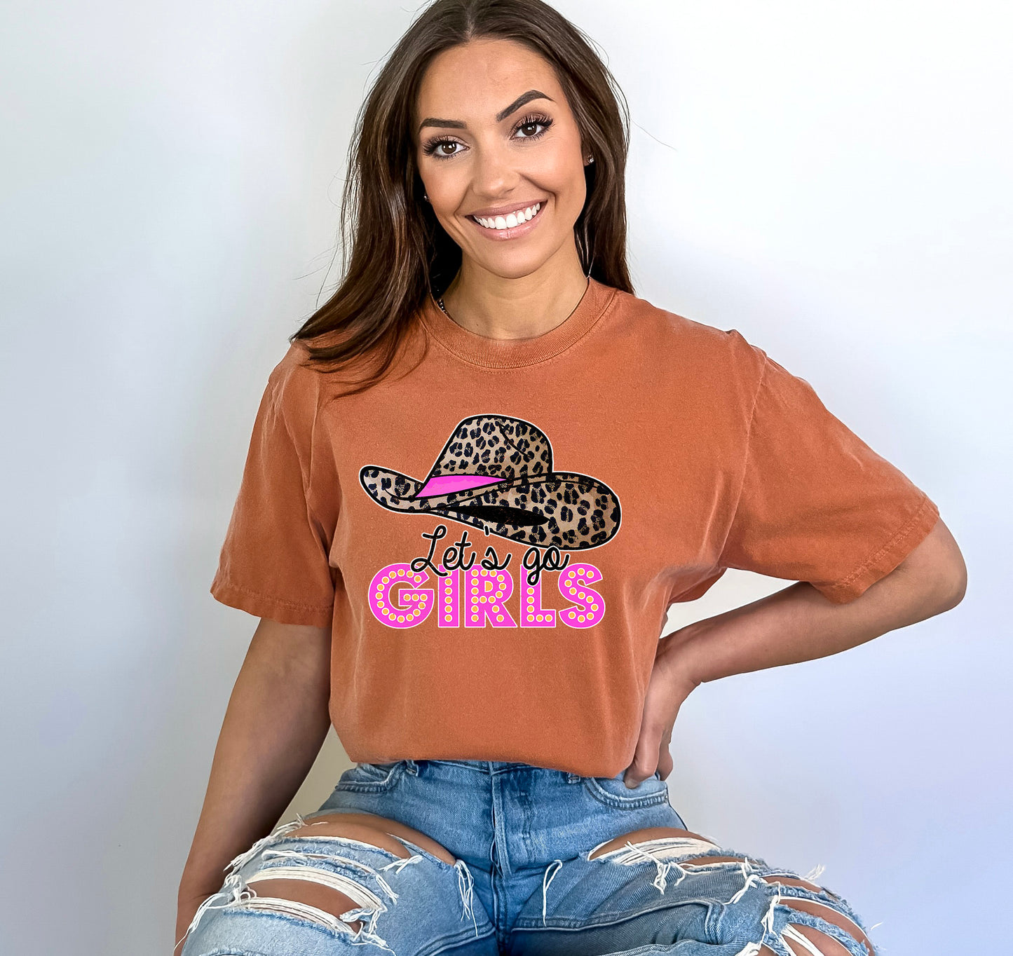 Comfort Color T-Shirts, Let's Go Girls Shirt, Cowgirl Shirt-newamarketing