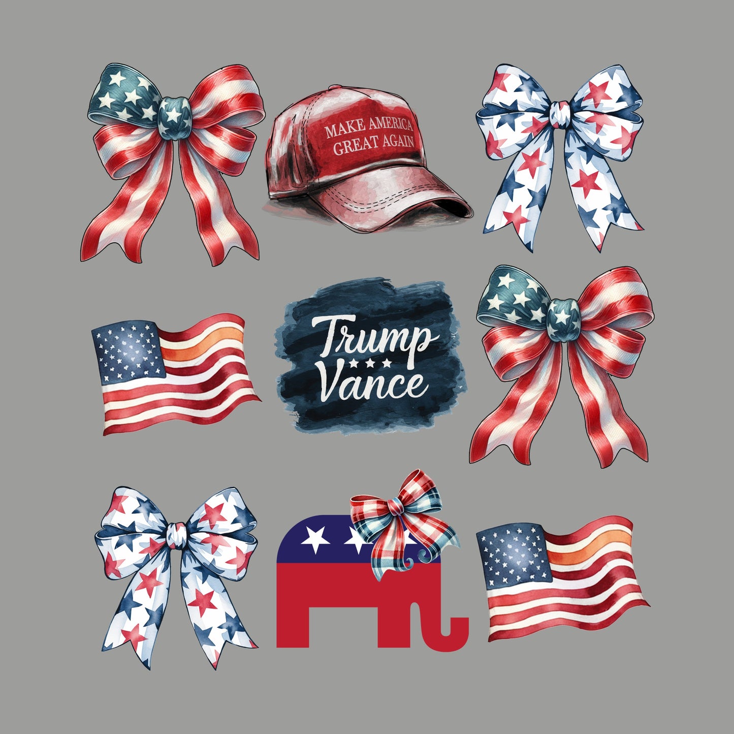 Unisex Trump Vance American Flag Hoodie - Patriotic Political Apparel for Men & Women | USA-Made