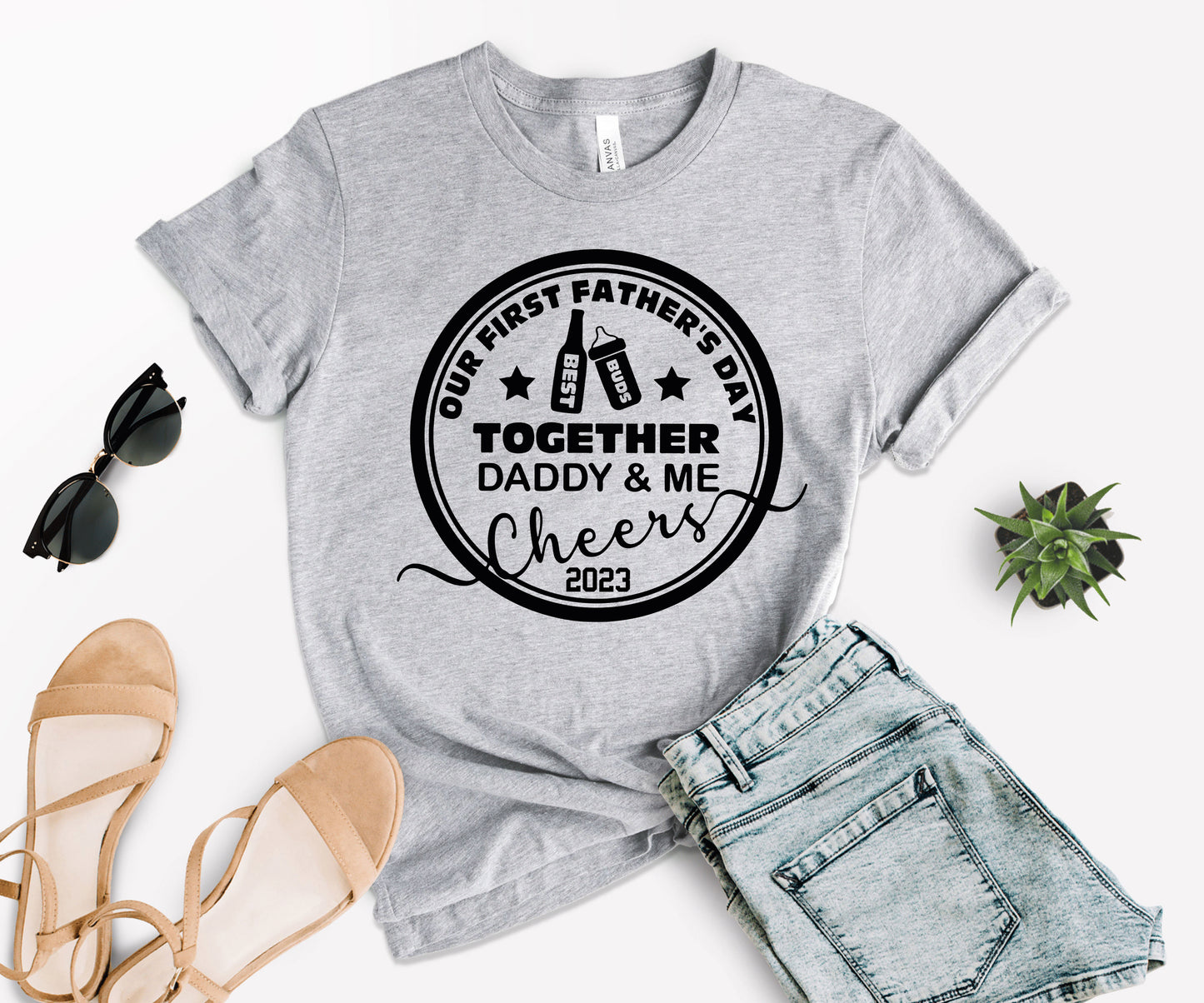 Our First Fathers Day Shirt, Beer Milk Bottle Shirt, Daddy and Me Shirts-newamarketing