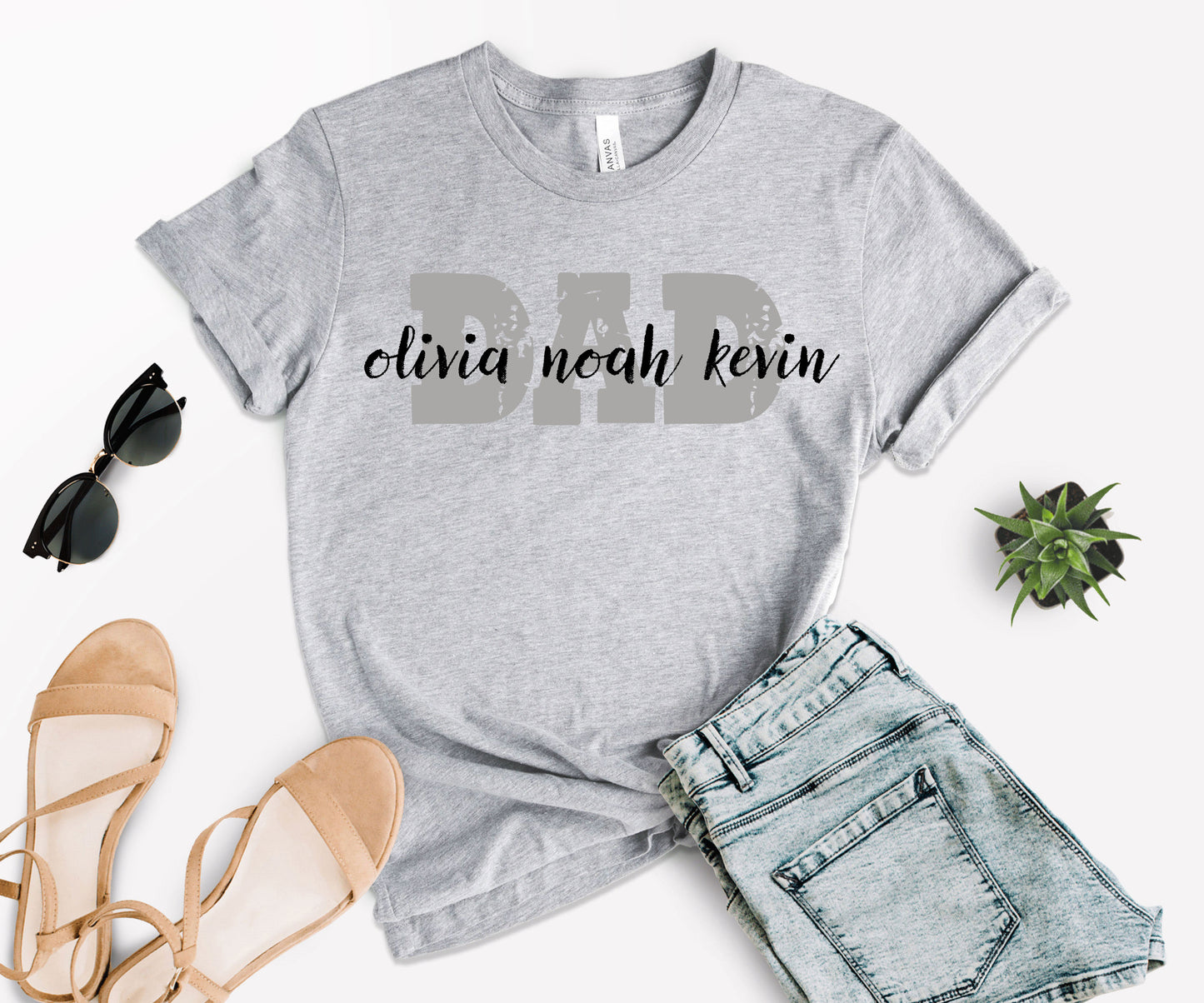 Custom Dad Shirt, Dad Shirt with Kids Names, Custom Father's Day Shirt-newamarketing