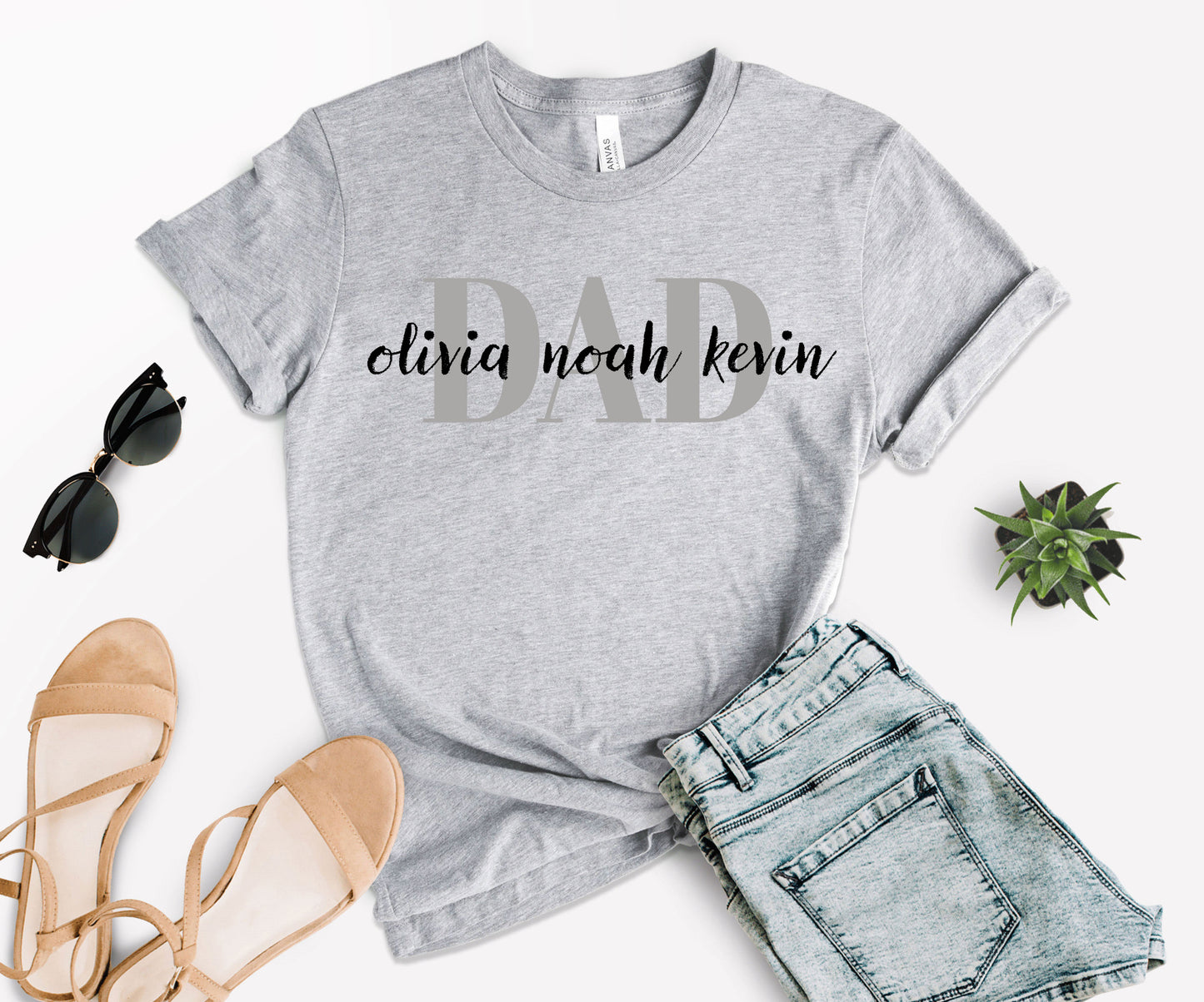 Custom Dad Shirt, Custom Dad Shirt with Kids Names, Father's Day Shirt-newamarketing