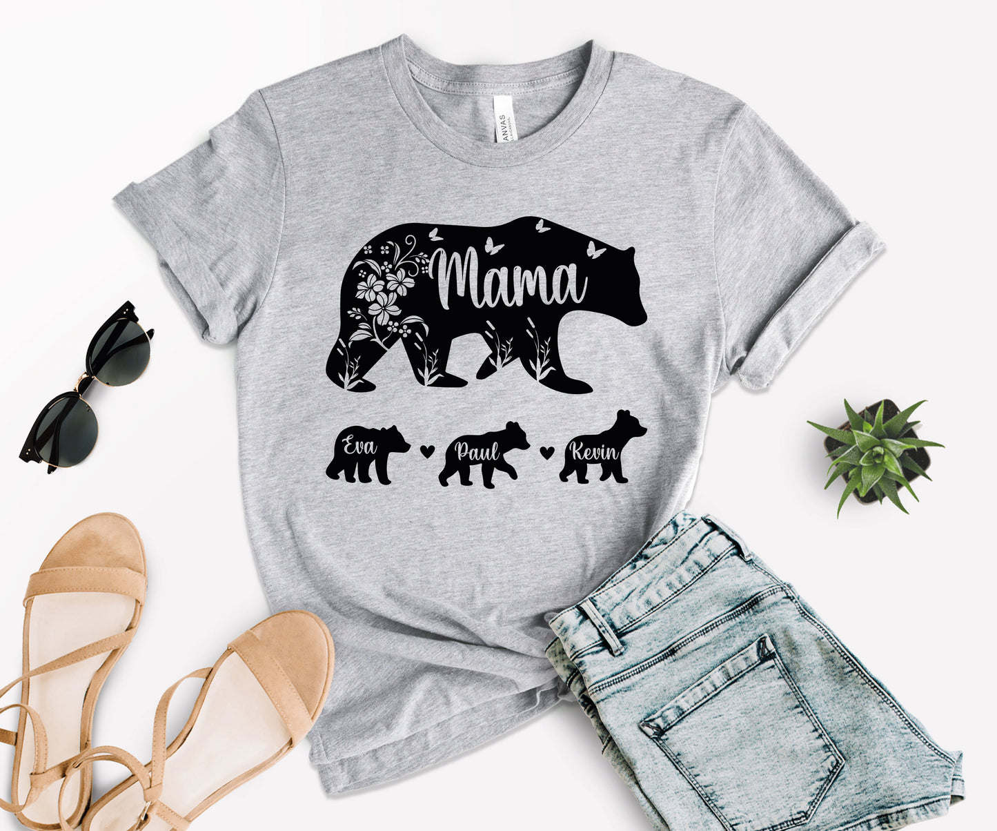 Mama Bear Shirt with Kids Names, Mama Bear Shirt, Custom Mama Bear Shirt-newamarketing