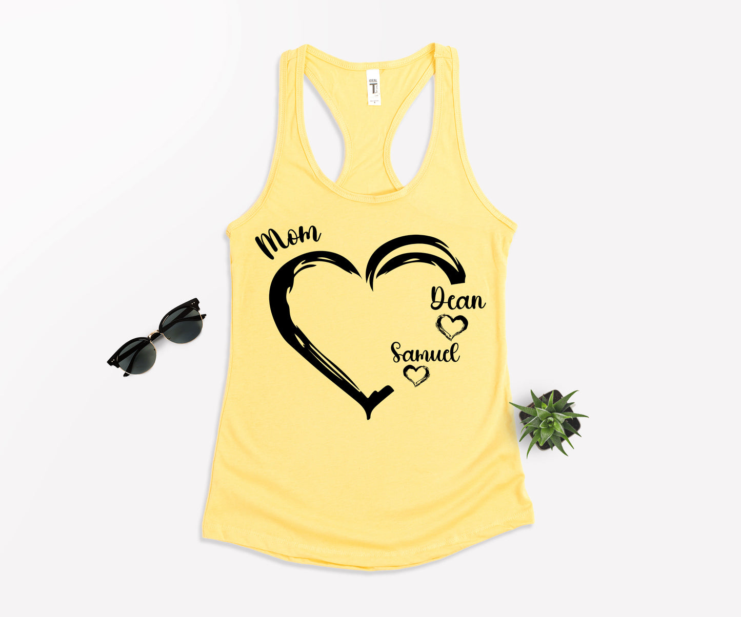 Personalized Mom Shirt, Mom Heart Shirt, Mom Shirt with Kids Name-newamarketing