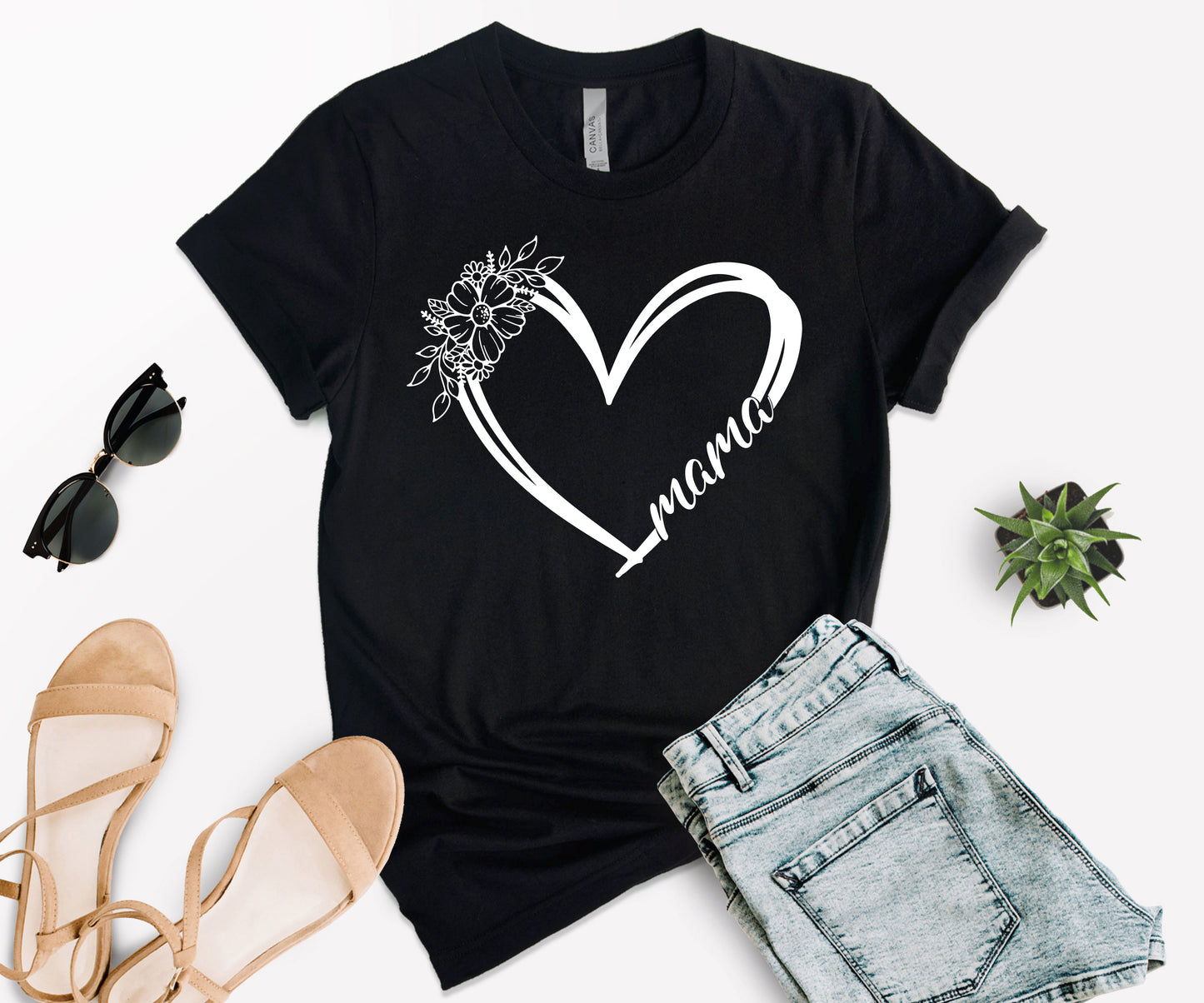 Custom Text Heart Line Shirt, Mom Heart Line Shirt, Personalized Mom Shirt-newamarketing