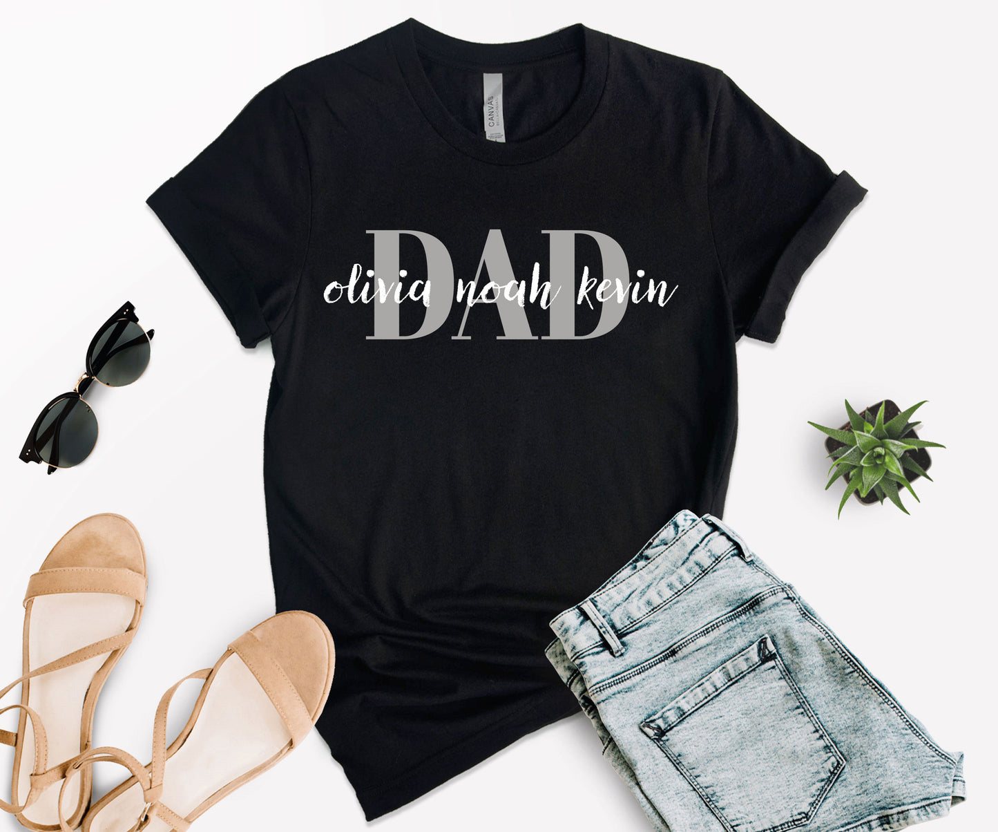 Custom Dad Shirt, Custom Dad Shirt with Kids Names, Father's Day Shirt-newamarketing