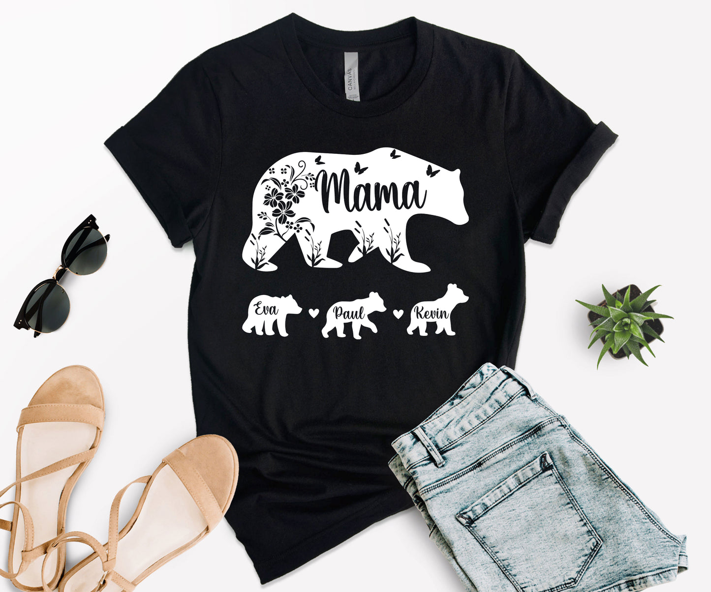 Mama Bear Shirt with Kids Names, Mama Bear Shirt, Custom Mama Bear Shirt-newamarketing