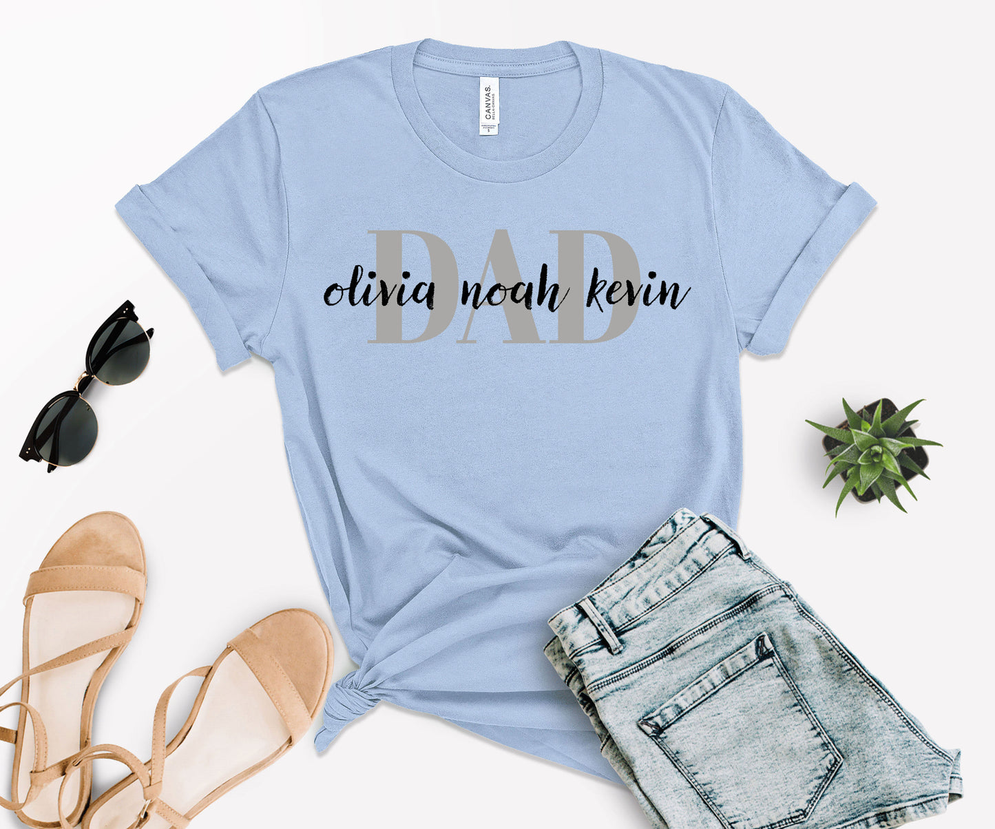 Custom Dad Shirt, Custom Dad Shirt with Kids Names, Father's Day Shirt-newamarketing