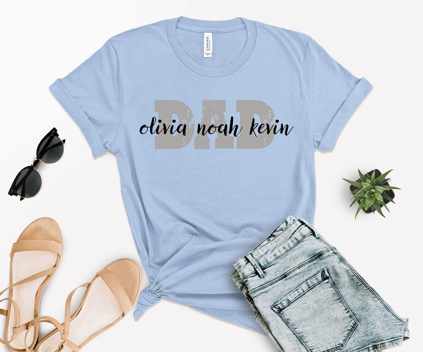 Custom Dad Shirt, Dad Shirt with Kids Names, Custom Father's Day Shirt-newamarketing