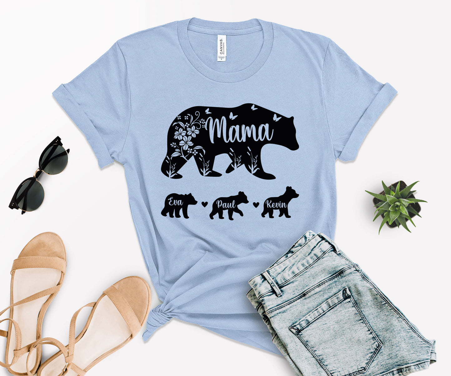 Mama Bear Shirt with Kids Names, Mama Bear Shirt, Custom Mama Bear Shirt-newamarketing