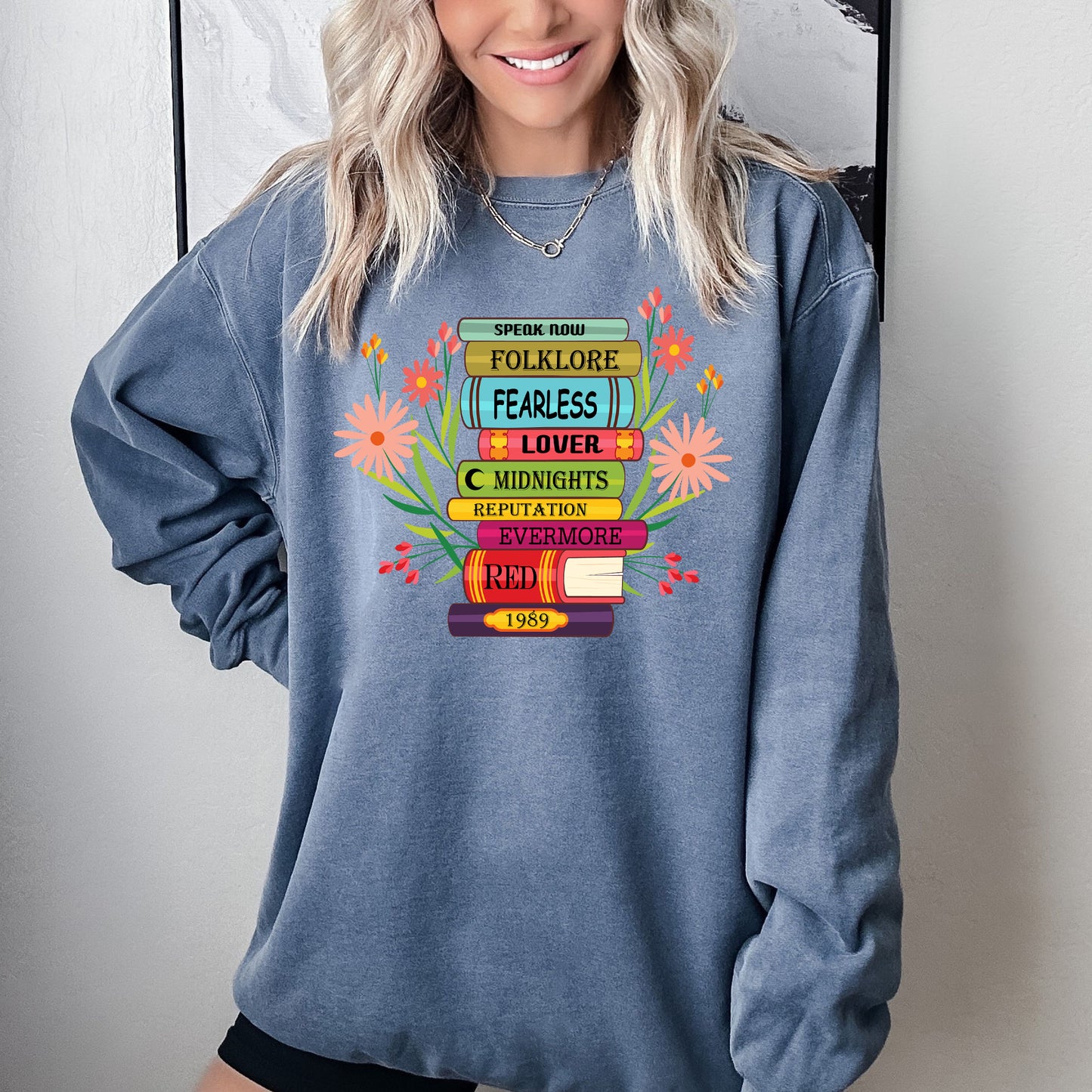 Comfort Color Sweatshirt, Sweatshirts for Book Lovers, Albums As Books Sweatshirt-newamarketing