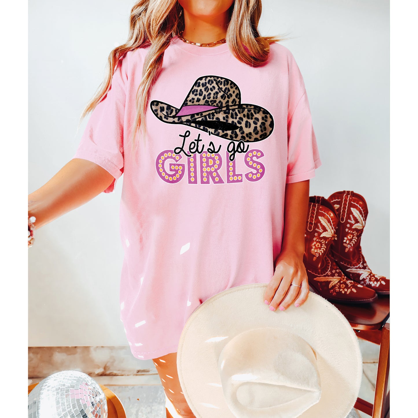 Comfort Color T-Shirts, Let's Go Girls Shirt, Cowgirl Shirt-newamarketing