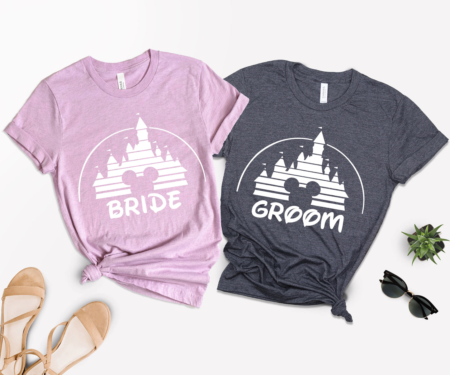 Bride and Groom Matching Shirts, Disney Matching Shirts, Disney Couple T-shirts-newamarketing