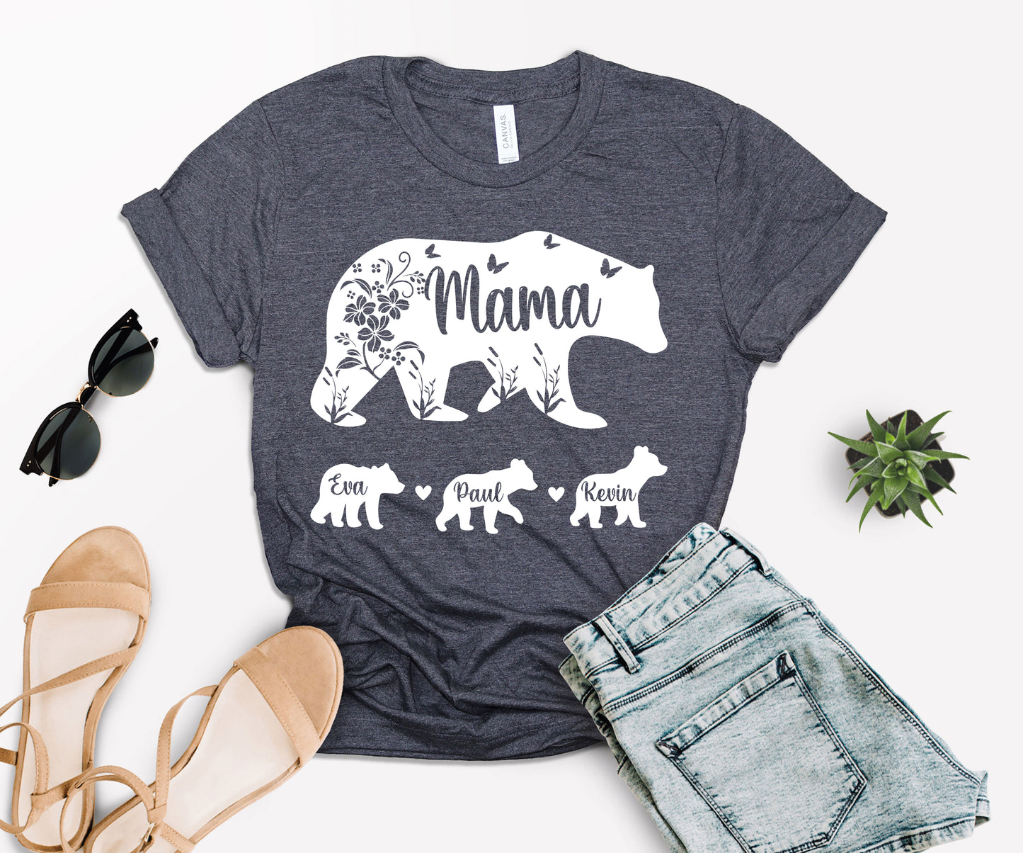 Mama Bear Shirt with Kids Names, Mama Bear Shirt, Custom Mama Bear Shirt-newamarketing