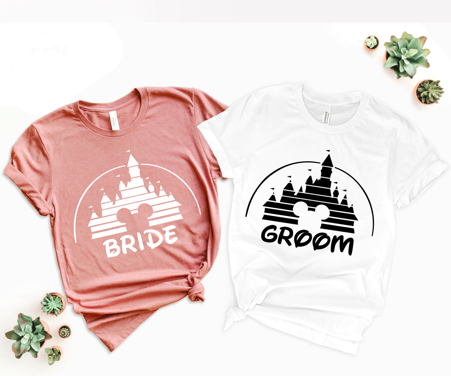 Bride and Groom Matching Shirts, Disney Matching Shirts, Disney Couple T-shirts-newamarketing
