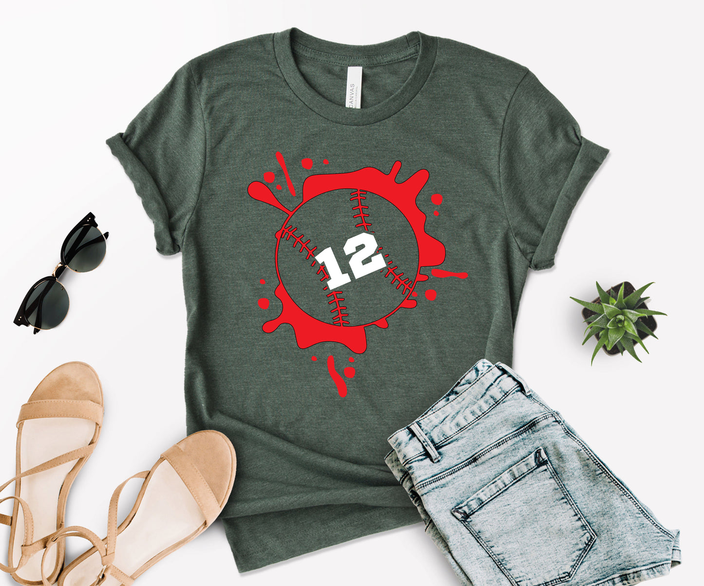 Personalized Baseball Mom Shirt, Baseball Numbers Shirt, Baseball Mom Shirt-newamarketing