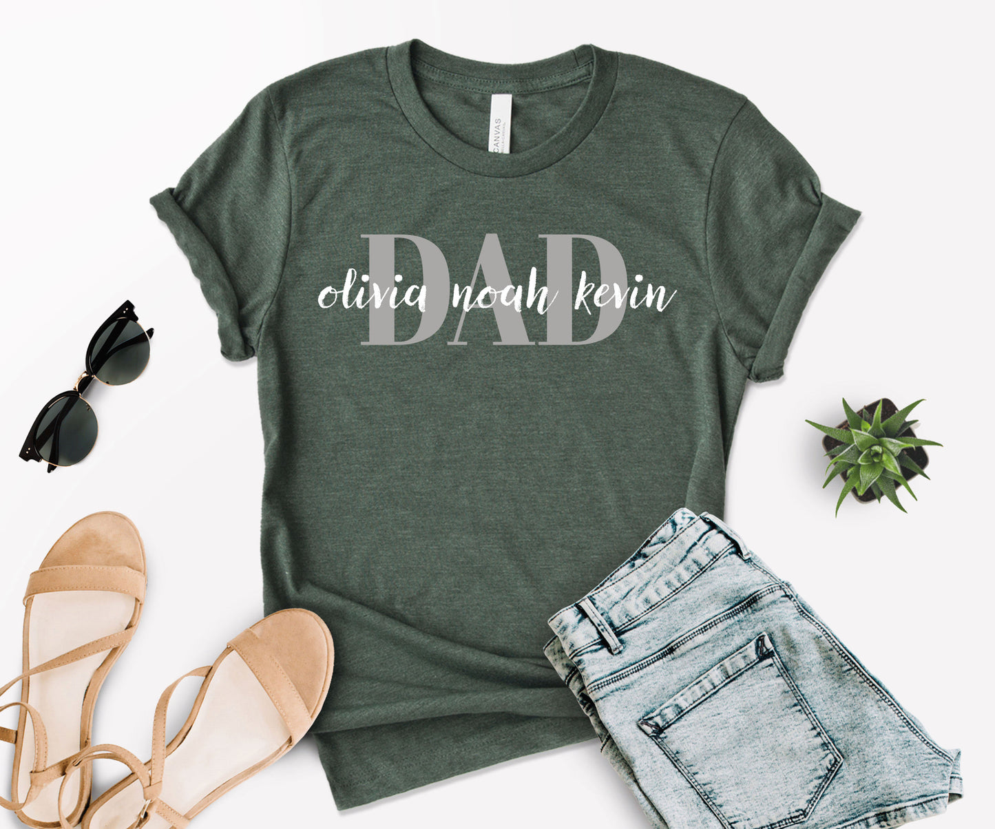 Custom Dad Shirt, Custom Dad Shirt with Kids Names, Father's Day Shirt-newamarketing