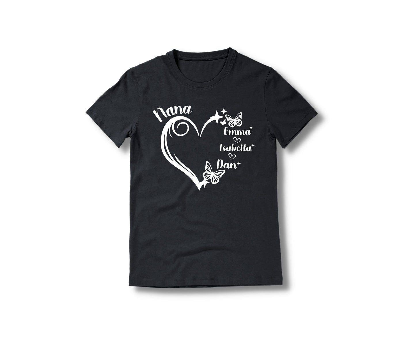 Nana Personalized Shirts, Grandma Heart Shirt, Custom Grandma Shirt-newamarketing