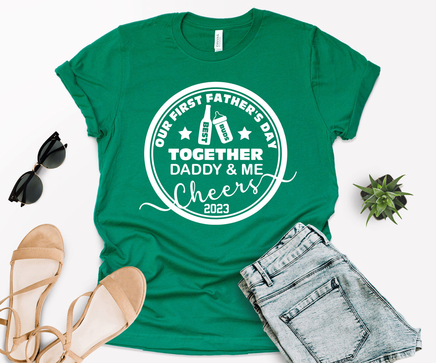 Our First Fathers Day Shirt, Beer Milk Bottle Shirt, Daddy and Me Shirts-newamarketing