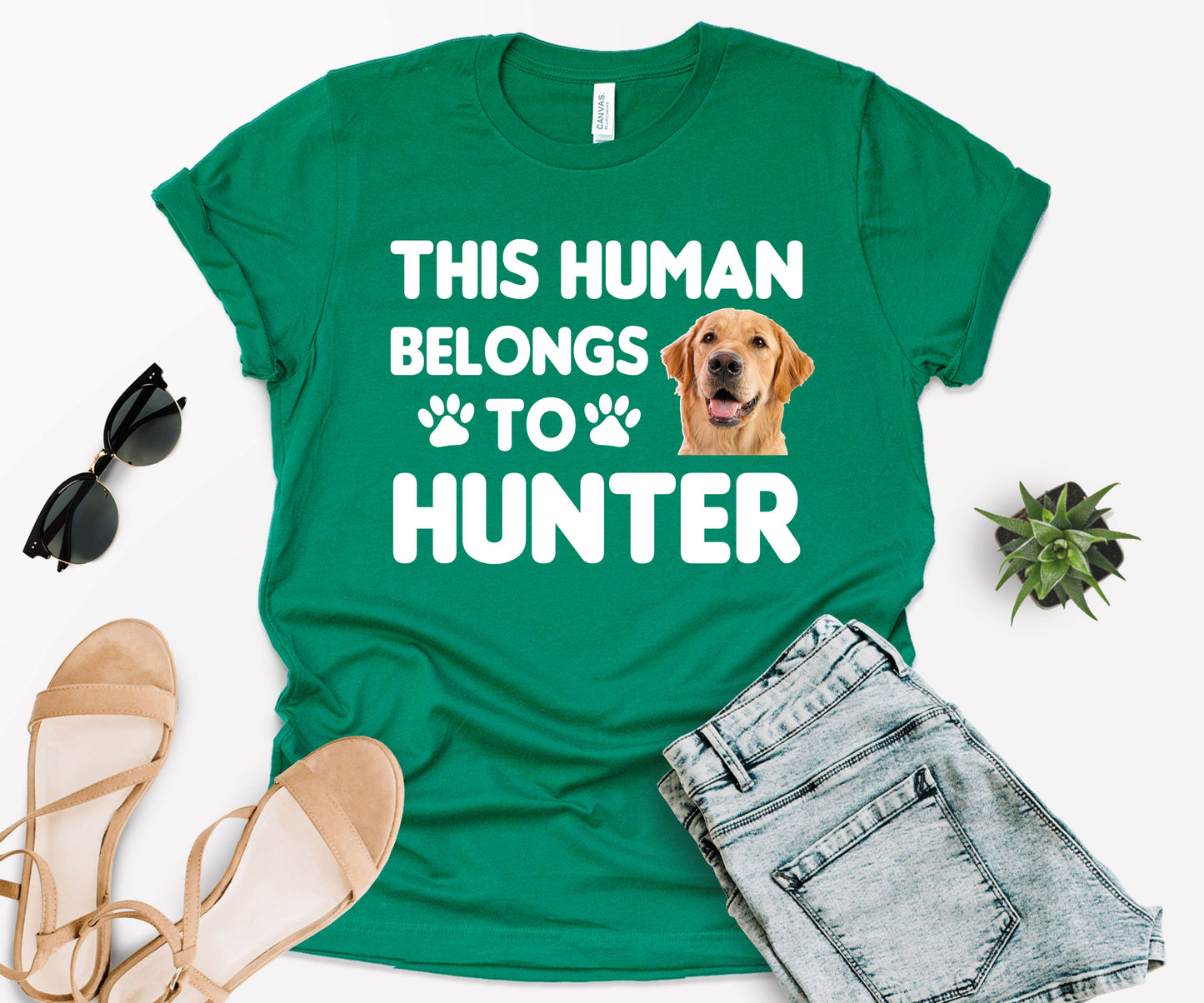 This Human Belongs to Shirt, Custom Photo Pet Shirt, Dog Dad Shirt-newamarketing