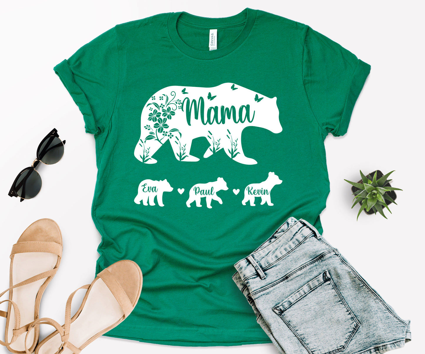 Mama Bear Shirt with Kids Names, Mama Bear Shirt, Custom Mama Bear Shirt-newamarketing